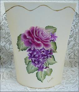 Hand Painted Hydrangea and Rose