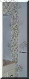 Bathroom Wall and Door Project Customized with Lattice and Florals on Walls and Garden Gate on Door