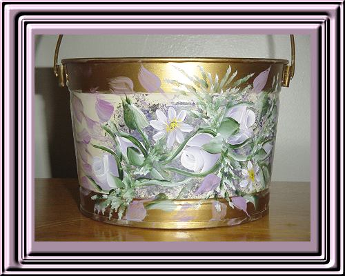 Hand Painted Purple Bucket