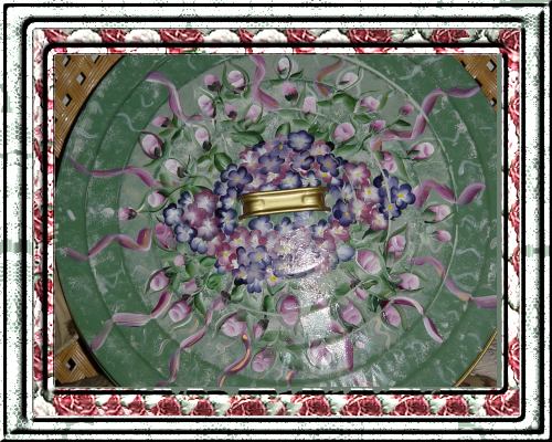 Hand Painted Garbage Can Lid