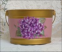 Closer View Of Hydrangea Pink Bucket